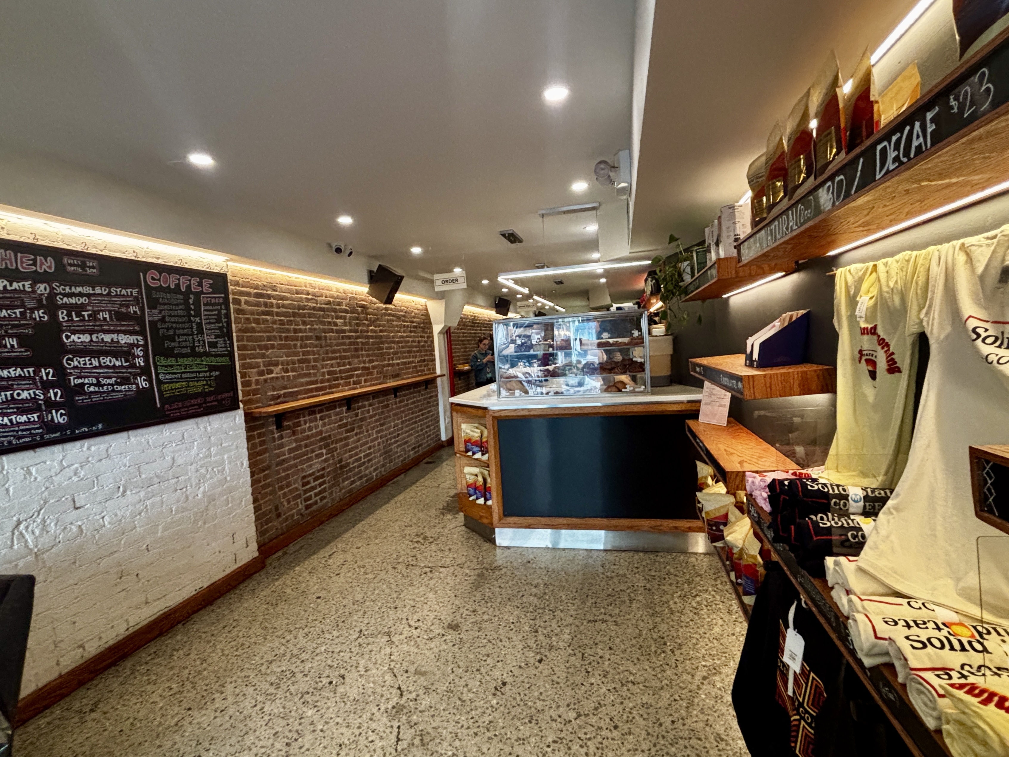 Solid State Coffee interior — counter and service space